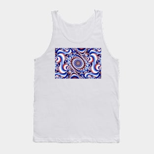 red white and blue spirals Tank Top